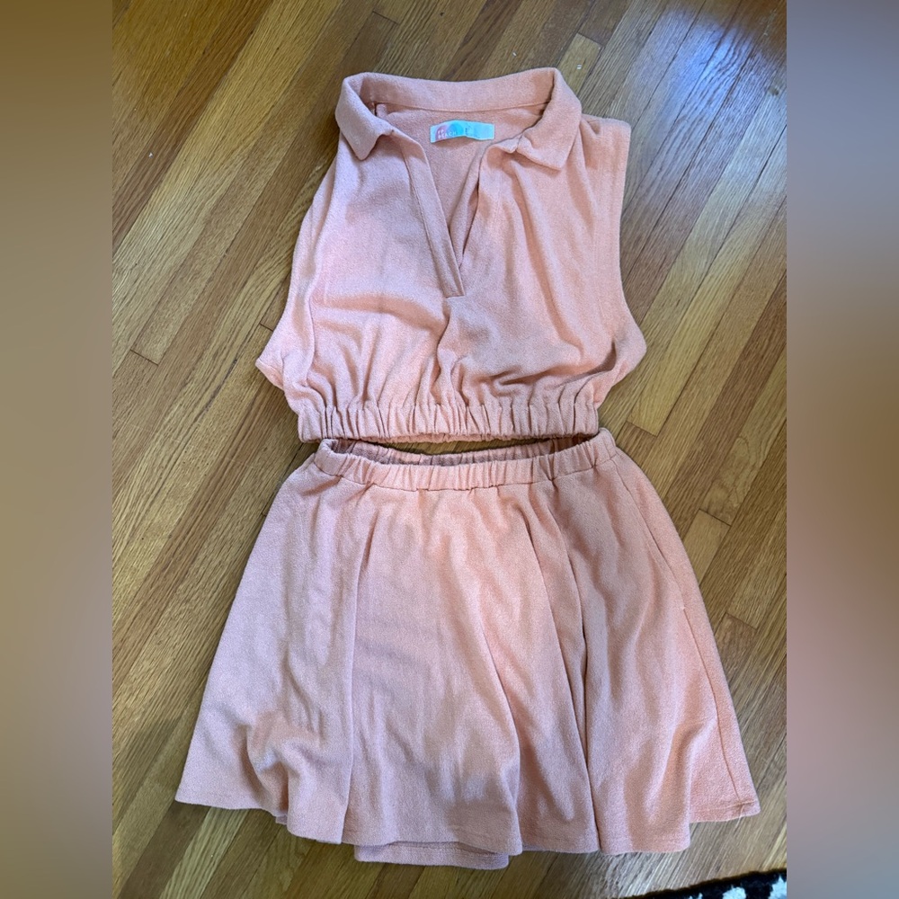 Free People Terry Set Cover Up Size Small Orange